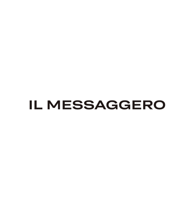 Il Messaggero newspaper title on white background